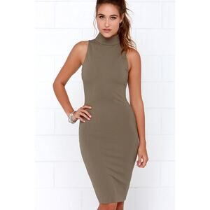 DANCE & MARVEL Los Angeles Boutique Mock Neck Bodycon Midi Stretch Dress M